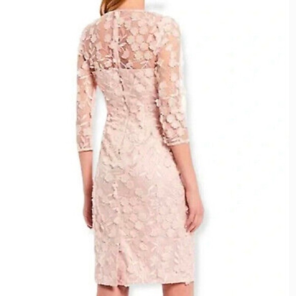 NWT Eliza J Blush Pink 3D Embroidered Applique Flowers Dress Size 6 - Picture 2 of 11